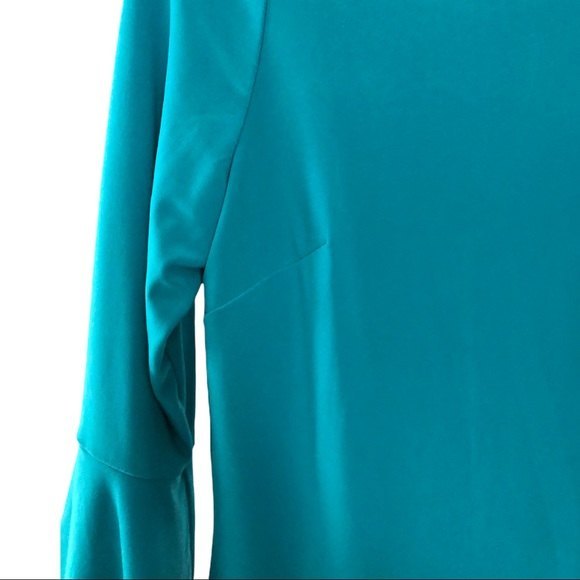Tommy Hilfiger Women Bell Sleeve Business Chic Sheath Dress Sz 4 Turquoise blue - Picture 3 of 5